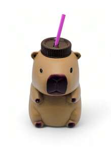 Capi Botella De Plástico Para Bebidas Frías Capibara 1pz - Beis - Ver 3