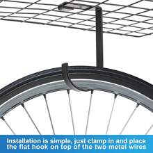 Ferraycle 12 PCs Add On Storage Hook Accessory Overhead Garage Hooks For Ceiling Rack And Wall Shelving, Bike Hanging Flat, Black No Need To Be Powered On