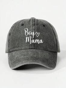 1 Stück Outdoor bestickte "Junge liebt Mama" verstellbare Baseballkappe, Sonnenschutz Lässig Hut geeignet für Frühling, Herbst, Reisen, Strand, Herren, Damen, Jugendliche, Valentinstag, Y2K Stil