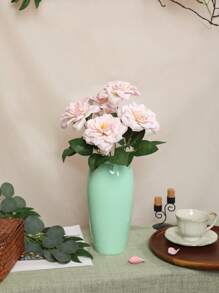 1 件 42 厘米（高）人造优雅玫瑰花树，适合客厅咖啡桌中心装饰和婚礼仪式装饰，假玫瑰花树，塑料，无需电池