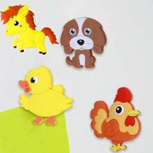 10/12/16pcs Refrigerator Magnets, Room Decor Stickers. Rubber Soft Magnetic Fridge Magnets, Material: PVC Soft Rubber, Size: Approx. 4.5-5CM, Features: 3D Stereoscopic, Long-Lasting, Non-Fading, Applicable For Posting Notes, Memos, Photos, Decorating Refrigerators, Early Education Stickers, Etc. - Multicolor - View 8