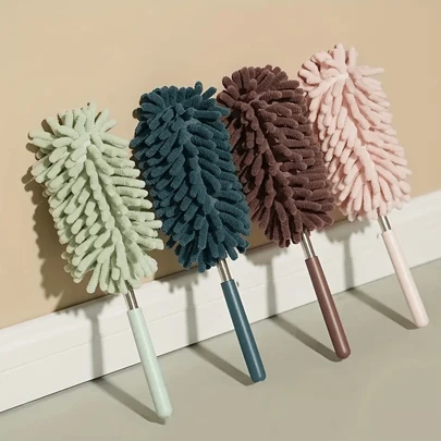 1pc Mini Retractable Dust Collector With Handle Display Retractable Wool Wax Free Household Cleanable Dust Collector Rod, Suitable For Indoor And Outdoor Use (Some Accessories Random Style) (Random Color)