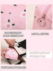 1 Peça Bolsa de Armazenamento de Absorventes Higiênicos, Necessaire Portátil de Grande Capacidade, Estilo Minimalista, Tecido Impermeável para Armazenar Absorventes Higiênicos, Protetores Diários e Tampões, Vibes Boho