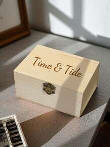 Customized Wooden Storage Box With Lock, Rectangular Storage Box, Customized Solid Wood Rectangular Dustproof Jewelry Box, Square Wooden Gift Box Back To School