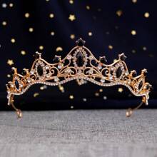 Bride Crown Stylish All-Match Rhinestone Crown, Minimalist High-End Dress Accessory, Photoshoot/Wedding Gown Hair Decor