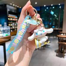 Sanrio Sanrio Cinnamoroll Keychain - Multifunctional Cute Silicone Pendant Suitable For Bags And Keys, Perfect Gift For Birthday, Christmas, Valentine's Day, Sanrio