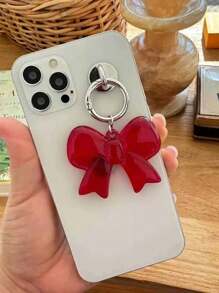 Unisex Heart & Bowknot Keychain Korean Style Fashion Bag Pendant Burgundy Christmas Gifts Gift Thanksgiving Y2K Vintage For Bag, Sparkling Resin & Metal Accessory For Purses And Bags For Women, Women Girls Handbags Hanging Ornament Decorations Bags Car Key Holder Key Rings Jewelry Gifts Perfect Christmas Valentine's Day Birthday Gifts For Family, Friends And BFFs!