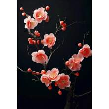1pc Vintage Floral Still Life Posters Flowers In A Vase Camellia Cherry Blossom Wall Arts Picture For Living Room Home Decor No Frame