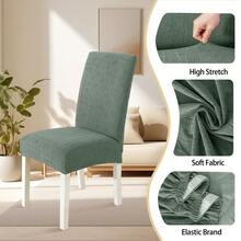 Ystyle Stretch Chair Covers Set Of 2, Elastic Chair Cover, Removable Chair Covers, Chair Covers, Durable Universal, For Banquet Decoration And Wedding Parties - 綠色 - 查看 3