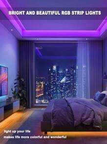 1pc 3.28ft/9.84ft/16.4ft/32.8ft/49.2ft USB LED Strip Light - RGB LED Lamp For Gifting, Home, Party Decoration, Suitable For Living Room, Bedroom, Bar, Cabinet, Shelf