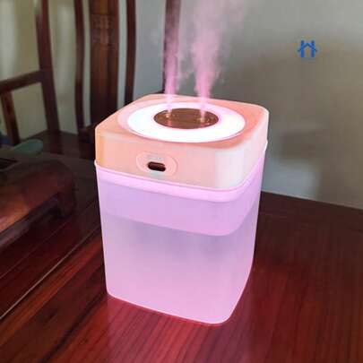 Umidificador Grande 3000ML Com Saída Dupla Luzes LED's Coloridas Silencioso e Neblinas Controláveis
