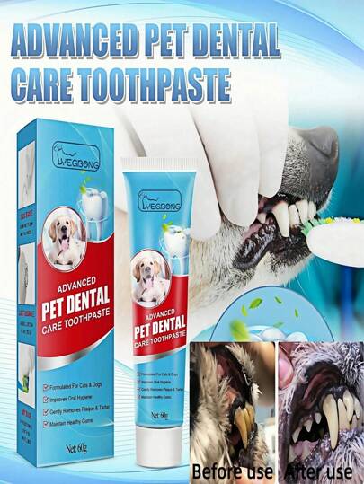 YEGBONG 1支装宠物口腔卫生牙膏，宠物牙齿清洁喷雾 - 牙膏、牙齿喷雾、牙刷及其他宠物用品，除臭、去除黄牙、猫狗口腔护理清洁喷雾、去渍