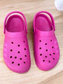 Basic Clog Style Clog Sandals. Women's Strap Sandals - Hot Pink - View 10