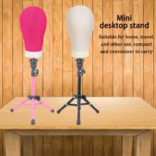 1PC Mini Adjustable Mannequin Head Tripod Stand, Unisex-Adult Hairdressing Training Holder, 360-Degree Rotating, Non-Slip Salon Model Support With Height And Leg Adjustability