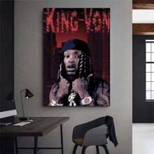 1pc Wall Arts Posters Pop K-King Rapper Von POSTER Poster Printing Wall Paintings Living Room Home Decoration, Suitable For Residential And Dormitory Walls, Living Room And Bar Decoration, Dining Room Or Bathroom, Room Decoration, High Quality Without Frame, Indoor/Outdoor Canvas Art, Frameless Gifts Birthday Graduation