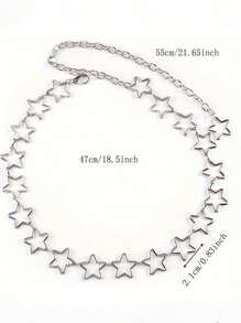 1pc Star Street Style Copper Alloy Waist Chain, Suitable To Pair With Pantssummer School