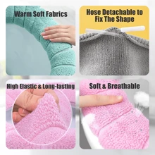 5/10Pack Soft Toilet Seat Covers – Washable & Stretchable – Full Wrap Design For Universal Fit – Cozy & Hygienic – Multi-Color Se - Five Color Set - View 4