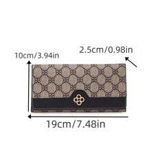 1pc Women's Fashion Floral Print Color Block Design Retro Tri-Fold Zipper Long Wallet Clutch Purse With Anti-Theft Credit Card Holder Gift Idea Portable For Women Wallet Mini Wallet Purse Wallet Wallet