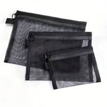 Leichter Netz-Kulturtasche-Reiseset - Stoff-Reißverschluss Kosmetiktasche - für Kosmetik, Accessoires - von Hand waschbar minimalistisches Design - Geldbeutel & Aufbewahrungsbox Mehrzweck Sommerurlaub Bad Deko Make-up Organizer Bad Zubehör - Verschiedenfarbig - Übersicht 1