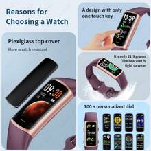 SIEMORL Smartwatch mit vielen Sportmodi, Wecker, Sitzzeit-Erinnerung, Menstruation-Erinnerung und Musikwiedergabe. Modische, kompakte und leichte Smartwatch in Makronenfarbe