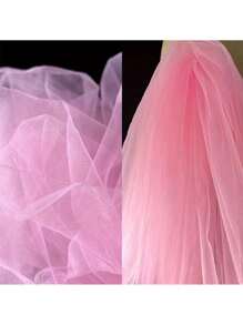 1/3/5 Yards Tulle moelleux de luxe de 160 cm de large, gaze suisse transparente, parfait pour les robes de mariée DIY, les voiles, les décorations de rideaux de porte et les tenues élégantes, polyester lavable - Multicolore - Voir 11