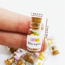 迷你马卡龙装饰罐、娃娃屋微型食物游戏场景装饰、娃娃屋装饰、家居装饰、生日和节日礼物 - 彩色 - 查看 12