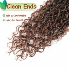 Goddess Faux Locs Crochet Hair 18Inch For Women, Long Goddess Locs Crochet Hair, Boho Style Locs, River Locs Crochet Hair With Curly Ends