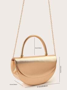 优雅女士手提包，简约链条手拿包，轻盈奢华派对/晚宴包，送给女友的完美生日礼物，派对包，适合派对、婚礼、舞会、正式晚宴/宴会等场合，可搭配节日派对礼服、晚礼服和亮片礼服，舞会包 - 香檳色 - 查看 8