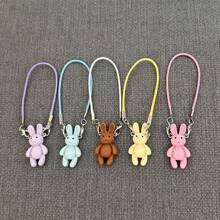 2pcs Labo Cloth Shoulder Bag With Miniature Rabbit Doll House, Micro Rabbit Figurine, Dollhouse Decor Accessories, Miniature Model, Suitable As Easter Small Gifts