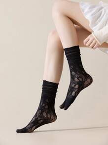 1/3 Pairs Lace Fishnet Toe Split Minimalist Elegant Japan Style Versatile Women Socks