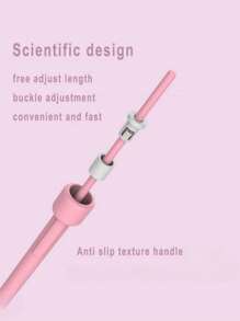 1pc 110 Inch Adjustable PVC Plastic Handle Jump Rope, 5 Inch Thick Multifunctional Fitness Skipping Rope For Men & Women Weight Loss, Endurance And Cardio Training, Gym, Sport, Gym, Home Exercise, Skipping Rope, Jump Rope, Skipping Rope, Jump Rope - Multicolor - View 4