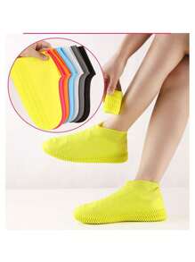 1 Pair Waterproof Rain Shoe Covers, Anti-Slip, Thick , Suitable For Outdoor Rainy And Muddy Road