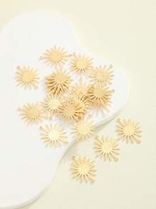 20pcs Sunflower Double Dangle Ear Hooks Accessories - Brass - View 2