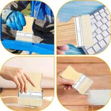 Pensule plate tip paletă, 3/4/5 inci, pachete de 3, pensule plate pentru pereți, set de pensule pentru mobilă, pensule pentru vopsirea pereților, pensulă pentru vopsele, pensulă pentru baiț de lemn, pensulă de 3/4/5 inci, înapoi la școală, rechizite școlare