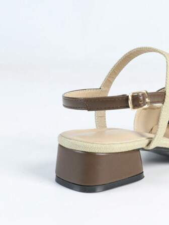 Women's High Heel Sandals, Casual Outdoor Open Toe Sandals, Fashion Casual Platform Flat Sandals, Commute Slip-On Beach Slides