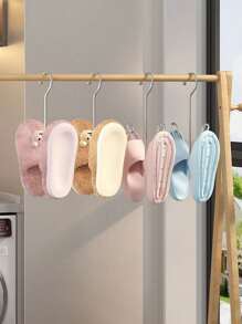 不锈钢鞋子晾干架，多功能室内/室外悬挂式鞋架收纳架带挂钩，防风