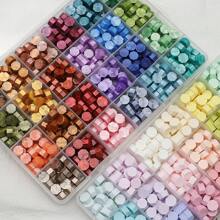 24 Color Hexagonal Sealing Wax Beads, 600Pcs Sealing Wax Beads, Wax For Wax Seal Stamps, Sealing Wax Beads For DIY Envelope Decor, Wedding Invitations, Cards, Postcards, Gift Packing, Crafts, Scrapbooking