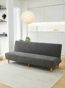 1pc Jacquard Sofa Bed Cover, High Elasticity Easy Installation, Multi-Size, All-Season, Prevents Pet Scratch, Foldable Sofa Bed Slipcover For Decorating Living Room Sofa