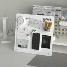 FANXI Magnetic Bulletin Board With Stand Magnetic Board For Desktop With Magnetic Clamp Metal Board For Magnets Display,School Supplies,Back To School