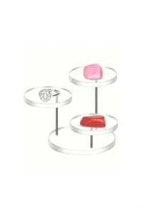 Three Tier/12 Tier Cake Display Stand, Multi-Tier Round Dessert Cake Display Stand Cake Decoration Cupcake Stand Acrylic Black And White Clear Round Multi-Tier Ring Jewelry Display Stand