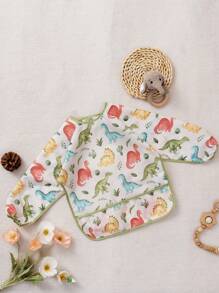 1 件装防水围兜，婴幼儿喂食围兜，大口袋进食罩衣 6-36 个月 - 彩色 - 查看 13