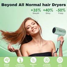 Hatteker 1pc Foldable Multi-Speed Temperature Control Adjustment Hair Dryer - EU F Type Plug(220-240V) - View 8