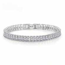 Luxury Designer Silver Plated Fine Crystal Bracelet For Women Fashion Jewelry Engagement Wedding Glamour