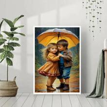 钻石画套装成人 DIY 钻石艺术套装初学者全钻圆形钻石圆点画宝石艺术套装家居墙面装饰礼物 - 彩色 - 查看 5