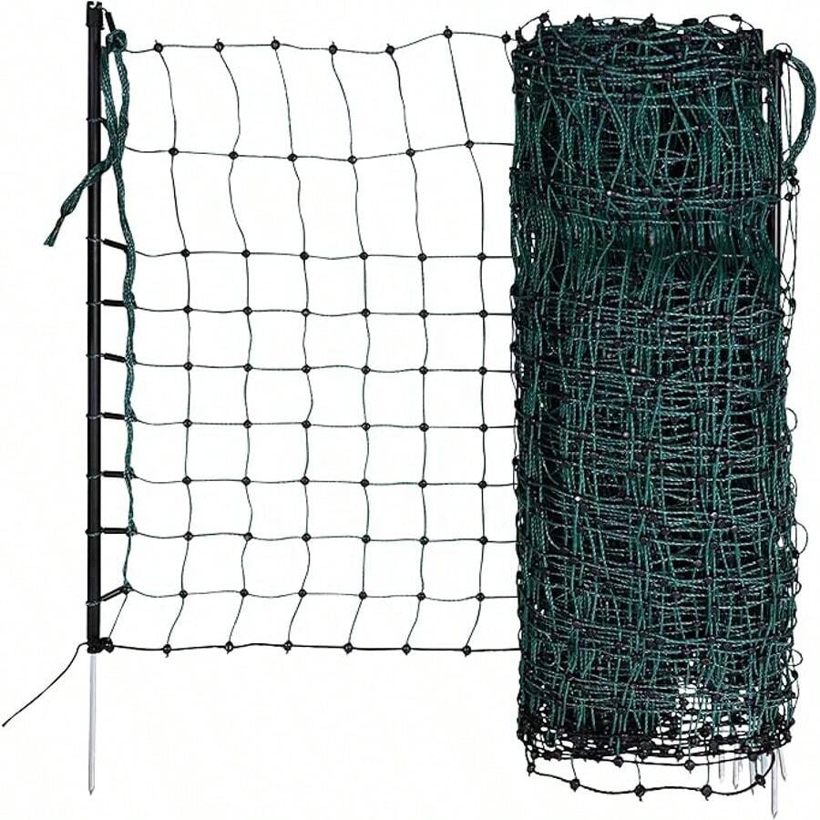 Kaninchennetz 25 m, 65 cm Einzelspitz, grün - Armeegrün - Übersicht 1