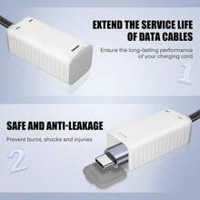 5 PCS Charging Cable Protective Covers, Mobile Data Cable Protectors, Anti-Break Charging Cable Covers With Dust Caps Travel Essentials Travel Accessories Travel Must Haves - Multicolor - View 5