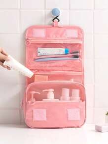 1pc Airplane Hanger Organizer Bag, Large Capacity For Narrow Hotel Bathroom, Outdoor Camping, Convenient Storage. Multi-Functional Compartments For Toiletries, Cosmetics, Lotions And More Summer Travel, Vacation Home Bathroom Decor Holiday Bathroom Accessories Back To School - Multicolor - View 3