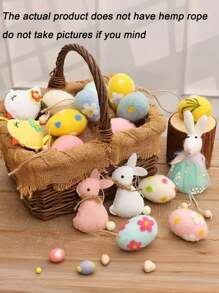 12pcs Easter Felted Eggs Bulk Basket Decor Kit Easter Needle Wool Felted Egg Pastel Decorative Hanging Ornament For Easter Party Decoration Gift Basket Stuffers Fillers Classroom Prize Supplies Surprise Party Favor Easter Tree Decor - Multicolor - View 1