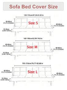 1pc Jacquard Sofa Bed Cover, High Elasticity Easy Installation, Multi-Size, All-Season, Prevents Pet Scratch, Foldable Sofa Bed Slipcover For Decorating Living Room Sofa
