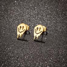 1 Pair Of Gothic Stainless Steel Stud Earrings For Men And Women Personalized Creative New Mini Small Earrings Punk Men/Women Jewelry